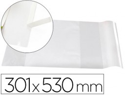 Forralibro Liderpapel nº30 adhesivo 301x530mm. con solapa ajustable